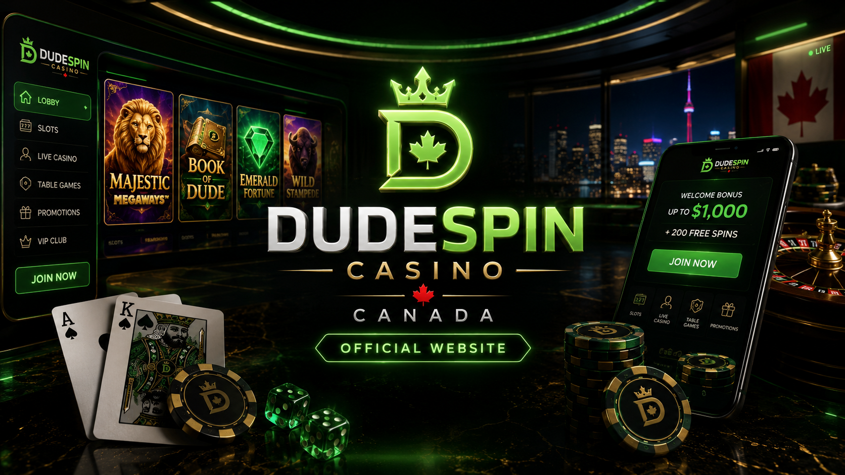 Dudespin Casino official website Canada Dudespin Casino Canada homepage